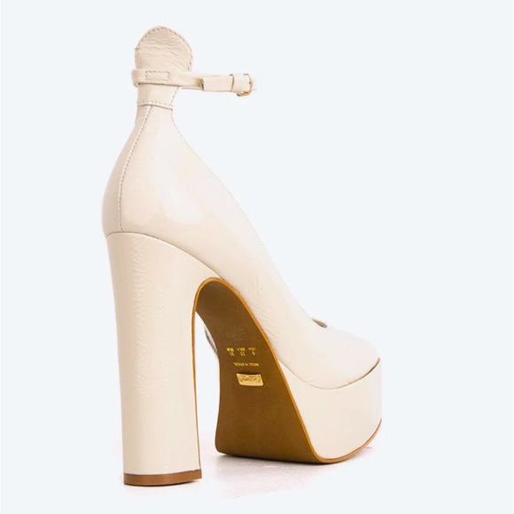 L’Intervalle Habibi Off White Naplack Leather Platform Round Toe Shoes, Size 8 - Picture 12 of 16